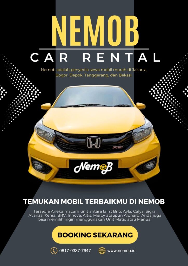 Flyer sewa mobil