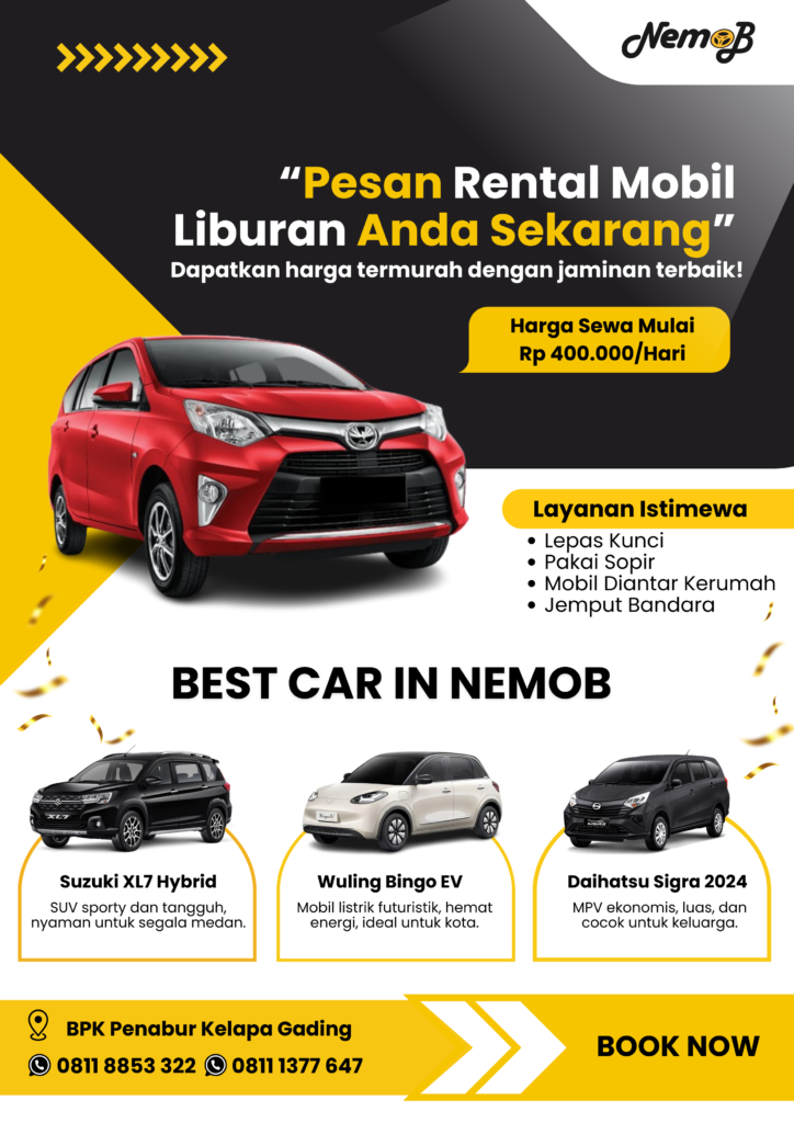 Flyer sewa mobil