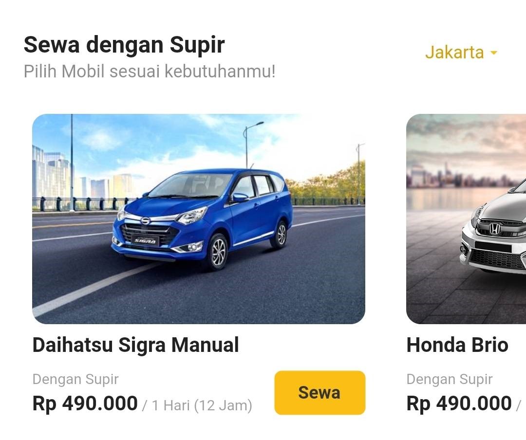 aplikasi sewa mobil