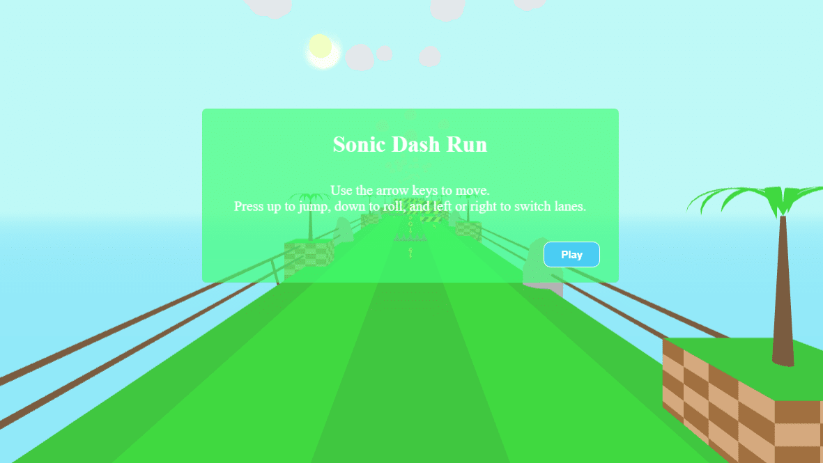 Script Game 2D Sonic Dash Racing Keren Html, Css & Javascript